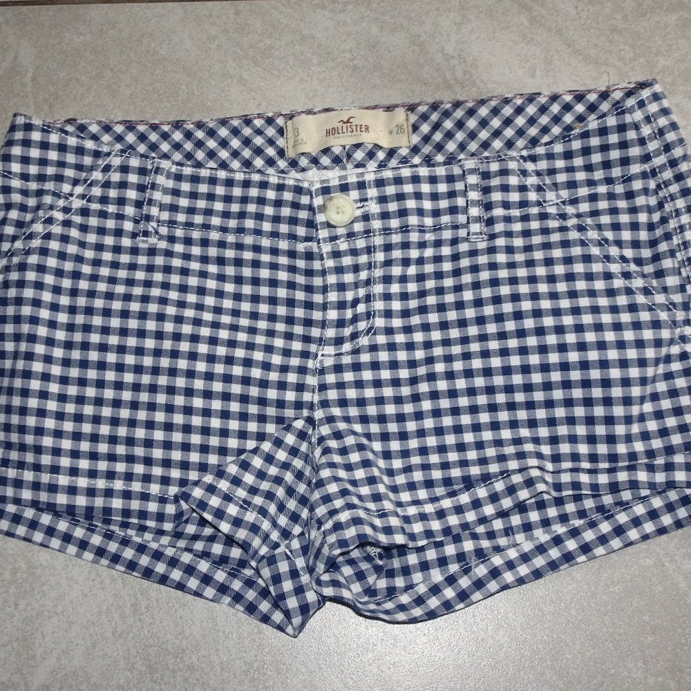 Hollister Blue and White Shorts